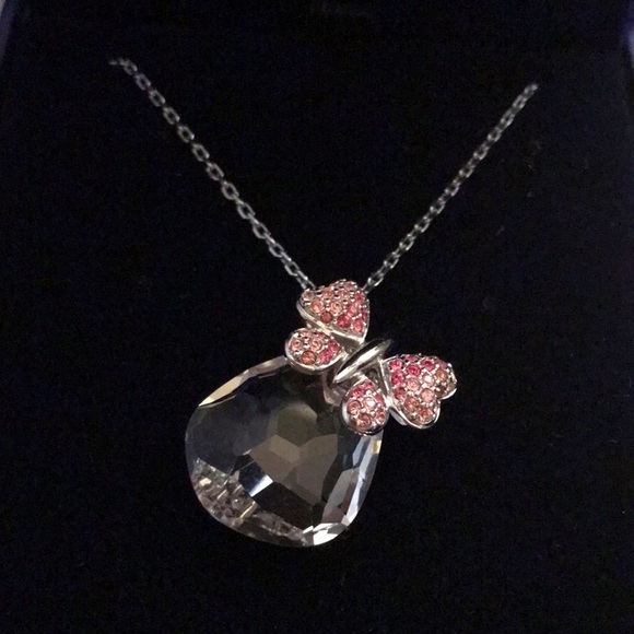 Swarovski Pink Butterfly Necklace - Picture 3 of 7